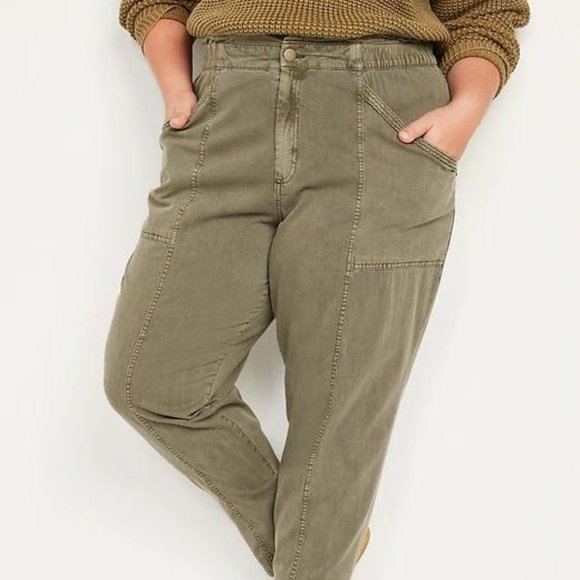 Old Navy Pants - Old Navy High-Waisted Garment-Dyed Utility Pants for Women New